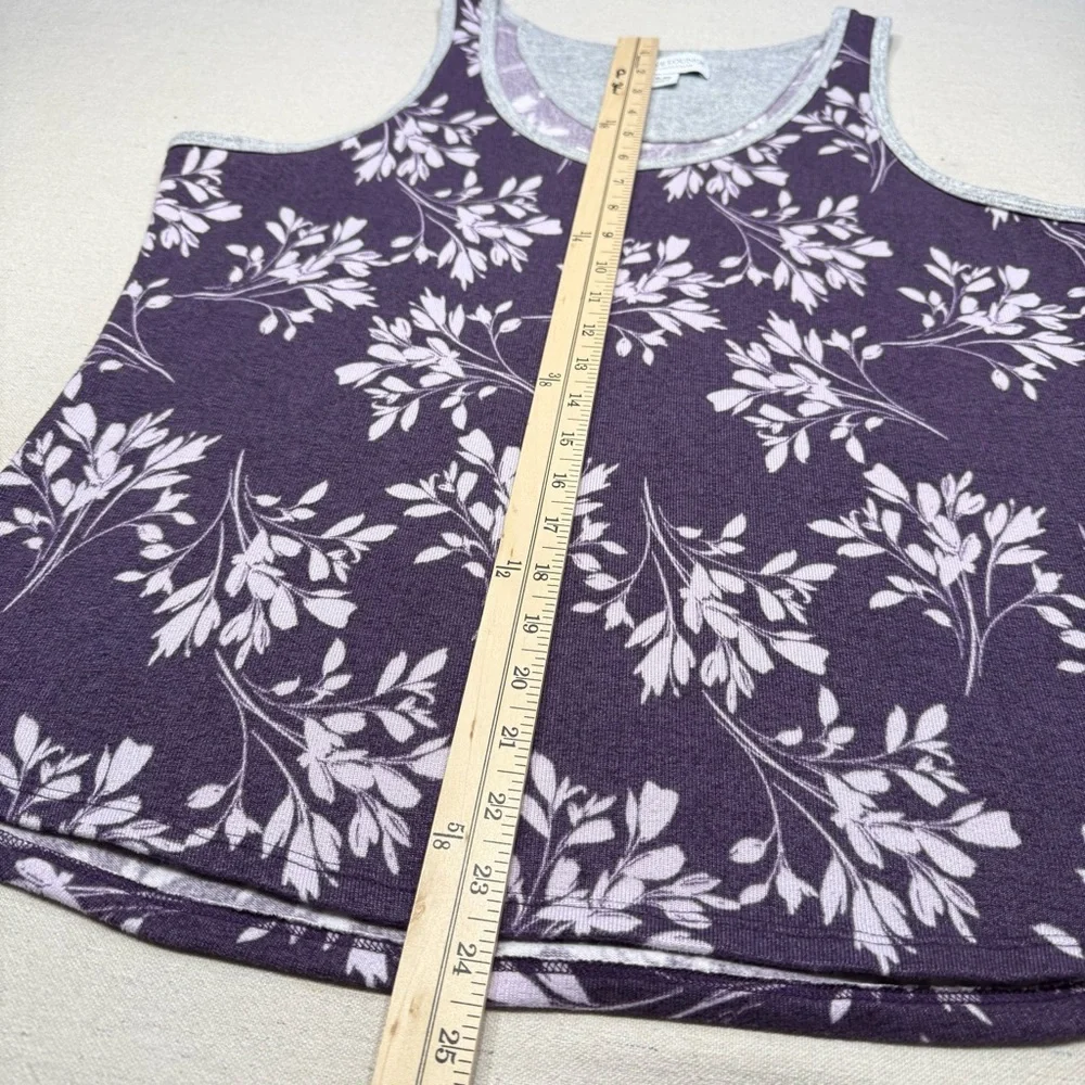 Live Love Lounge Karen Neuburger Top Womens XL Purple Tank Scoop Neck Sleeveless